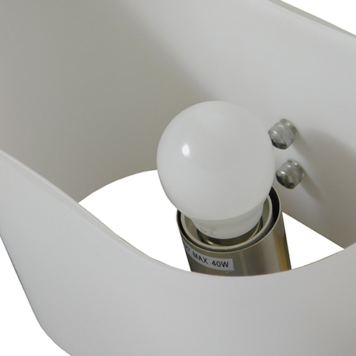 GloboStar® SUTTON 01316 Μοντέρνο Επιτοίχιο Φωτιστικό Απλίκα με LED Βραχίονα Δίφωτο 1 x E27 IP20 Μπεζ Ξύλο, Λευκό Γυαλί με Ασημί Μέταλλο - Μ15 x Π20 x Υ22.5cm