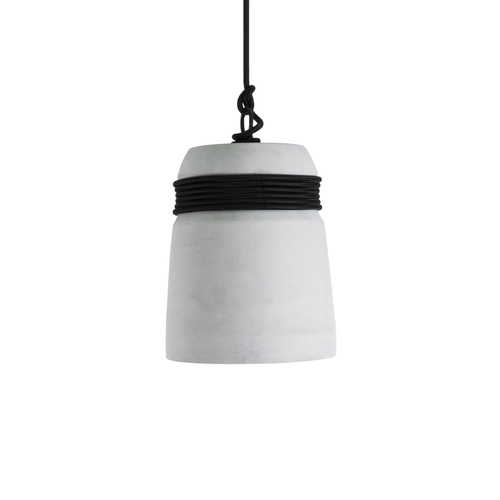 GloboStar® TRIBECA 01320 Μοντέρνο Κρεμαστό Φωτιστικό Καμπάνα Μονόφωτο 1 x E27 IP20 Γκρι Τσιμέντο - Μ20 x Π20 x Υ26cm