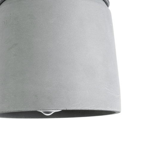 GloboStar® TRIBECA 01321 Μοντέρνο Κρεμαστό Φωτιστικό Καμπάνα Μονόφωτο 1 x E27 IP20 Γκρι Τσιμέντο - Μ20 x Π20 x Υ26cm