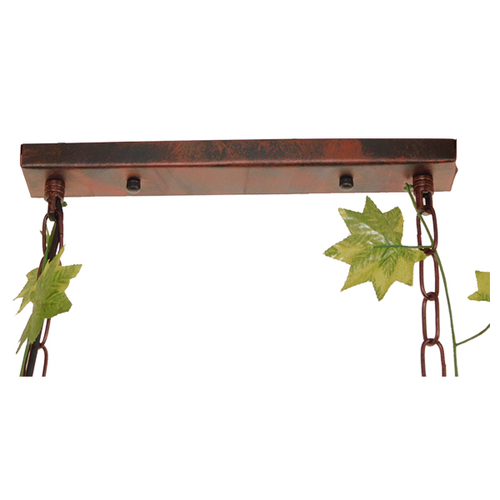 GloboStar® NEST 01402 Vintage Κρεμαστό Φωτιστικό Φιγούρα Πολύφωτο 4 x E27 IP20 Χάλκινο Μέταλλο με Πράσινο Πλαστικό - Μ103 x Π34 x Υ36.5cm