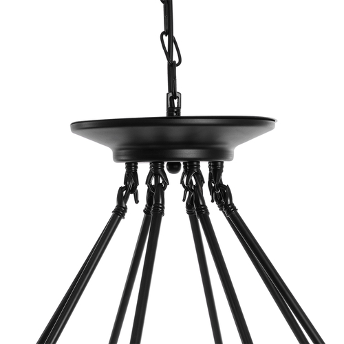 GloboStar® MILLBANK 01423 Vintage Κρεμαστό Φωτιστικό Πλέγμα Πολύφωτο 8 x E27 IP20 Μαύρο Μέταλλο με Μπεζ Σχοινί - Μ80 x Π80 x Y54cm GloboStar® MILLBANK 01423 Vintage Κρεμαστό Φωτιστικό Πλέγμα Πολύφωτο 8 x E27 IP20 Μαύρο Μέταλλο με Μπεζ Σχοινί - Μ80 x Π80 x Y54cm