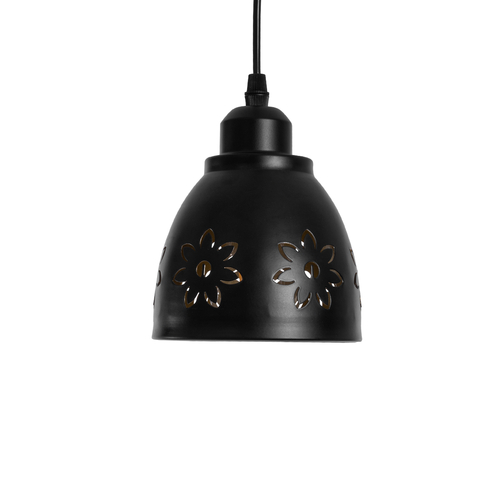GloboStar® COOLIE 01479 Μοντέρνο Κρεμαστό Φωτιστικό Μονόφωτο Καμπάνα 1 x E27 IP20 Μαύρο & Χρυσό Μέταλλο - Μ12.5 x Π12.5 x Υ11.5cm