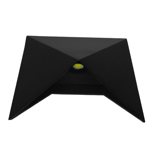 GloboStar® 96506 LED Φωτιστικό Τοίχου Απλίκα STEALTH Αρχιτεκτονικού Φωτισμού Μαύρο Αδιάβροχο IP65 10 Watt CREE 1200lm 60° 230V Ψυχρό Λευκό Μ17 x Π7.5 x Υ17cm