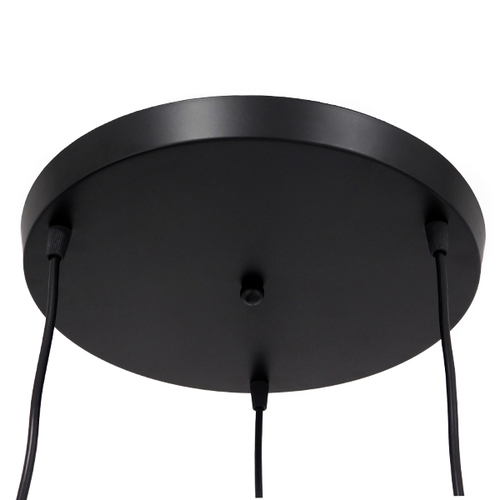 GloboStar® LITTLE MAN 01655 Μοντέρνο Κρεμαστό Φωτιστικό Φιγούρα Τρίφωτο 3 x E27 IP20 Μαύρο Μέταλλο - Μ45 x Π45 x Υ40cm