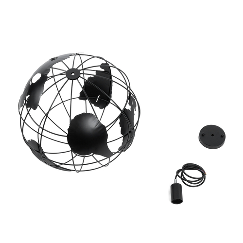 GloboStar® EARTH 01663 Vintage Κρεμαστό Φωτιστικό Φιγούρα Μονόφωτο 1 x E27 IP20 Μαύρο Μέταλλο - Μ41 x Π41 x Y41cm GloboStar® EARTH 01663 Vintage Κρεμαστό Φωτιστικό Φιγούρα Μονόφωτο 1 x E27 IP20 Μαύρο Μέταλλο - Μ41 x Π41 x Y41cm