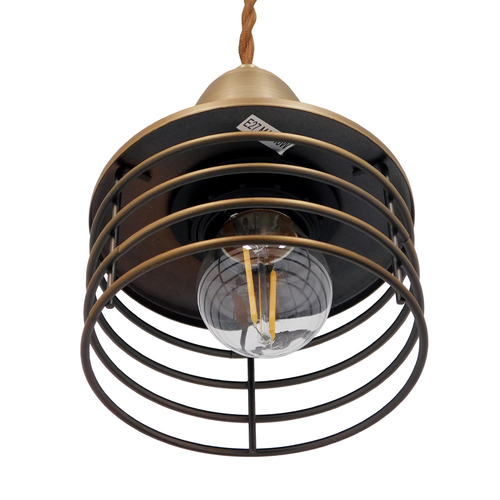 GloboStar® MANHATTAN 01454 Μοντέρνο Κρεμαστό Φωτιστικό Καμπάνα Μονόφωτο 1 x E27 IP20 Χρυσό Μέταλλο - Μ11 x Π11 x Υ14cm