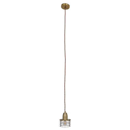 GloboStar® MANHATTAN 01455 Μοντέρνο Κρεμαστό Φωτιστικό Καμπάνα Μονόφωτο 1 x E27 IP20 Μπρούτζινο Μέταλλο - Μ11 x Π11 x Υ14cm