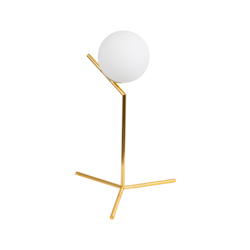 GloboStar® ELFIS GOLD 01551 Μοντέρνο Επιτραπέζιο Φωτιστικό Πορτατίφ Μονόφωτο 1 x E27 Χρυσό Μεταλλικό με Λευκό Γυαλί Μπάλα Φ15 x Υ53cm GloboStar® ELFIS GOLD 01551 Μοντέρνο Επιτραπέζιο Φωτιστικό Πορτατίφ Μονόφωτο 1 x E27 Χρυσό Μεταλλικό με Λευκό Γυαλί Μπάλα Φ15 x Υ53cm