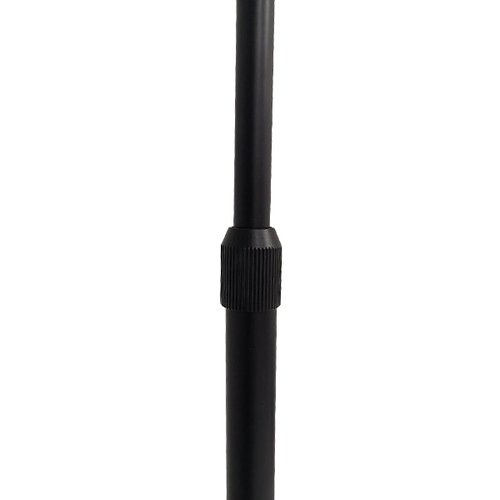 GloboStar® IMPERIAL 01587 Μοντέρνο Επιδαπέδιο Φωτιστικό Μονόφωτο 1 x E27 IP20 Μαύρο Μέταλλο, Μαύρο Ύφασμα με Μαύρο Μάρμαρο - Μ38 x Π38 x Υ172cm