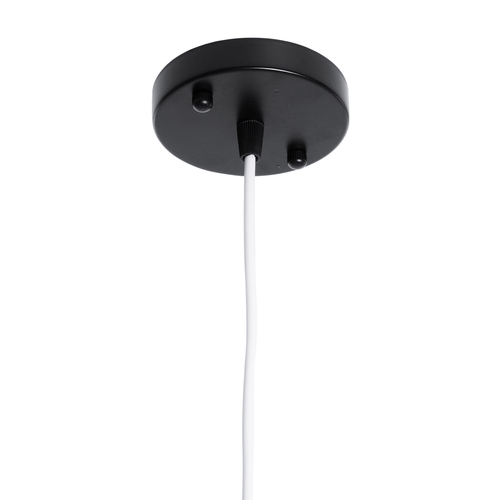 GloboStar® HAZEL 00930 Μοντέρνο Κρεμαστό Φωτιστικό Ανάρτηση Μονόφωτο 1 x E27 IP20 Μαύρο, Άσπρο & Χρυσό Μέταλλο - Μ12 x Π12 x Υ27cm