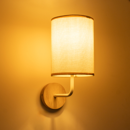 GloboStar® OASIS 00884 Μοντέρνο Επιτοίχιο Φωτιστικό Απλίκα Μονόφωτο 1 x E27 IP20 Λευκό Μέταλλο με Μπεζ Ξύλο - Μ15 x Π20 x Υ35cm GloboStar® OASIS 00884 Μοντέρνο Επιτοίχιο Φωτιστικό Απλίκα Μονόφωτο 1 x E27 IP20 Λευκό Μέταλλο με Μπεζ Ξύλο - Μ15 x Π20 x Υ35cm