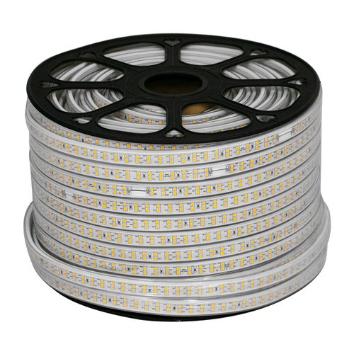 GloboStar® 70513 Wide Ταινία Διπλής Σειράς Epistar LED SMD 2835 1m 24W/m 180LED/m 3144lm/m 120° DC 230V Αδιάβροχη IP68 Ultra Θερμό Λευκό 2200K Dimmable