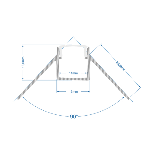 GloboStar® PLASTERBOARD-PROFILE 70821-3M Προφίλ Αλουμινίου - Βάση & Ψύκτρα Ταινίας LED με Λευκό Γαλακτερό Κάλυμμα - Χωνευτή Γωνιακή Χρήση σε Εξωτερική Γωνία Γυψοσανίδας - Trimless - Πατητό Κάλυμμα - Ασημί - 3 Μέτρα - Πακέτο 5 Τεμαχίων - Μ300 x Π4.5 x Υ2cm