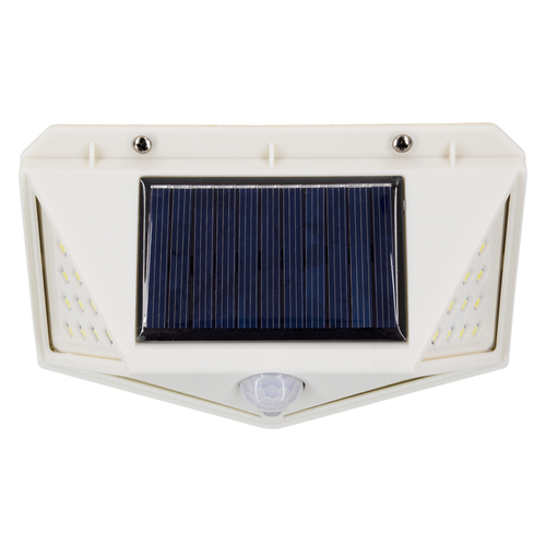 GloboStar® 71498 Αυτόνομο Ηλιακό Φωτιστικό LED SMD 10W 1000lm με Ενσωματωμένη Μπαταρία 1200mAh - Φωτοβολταϊκό Πάνελ με Αισθητήρα Ημέρας-Νύχτας και PIR Αισθητήρα Κίνησης Αδιάβροχο IP65 Ψυχρό Λευκό 6000K