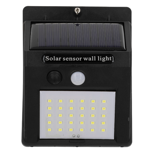GloboStar® 71501 Αυτόνομο Ηλιακό Φωτιστικό LED SMD 8W 800lm με Ενσωματωμένη Μπαταρία 1200mAh - Φωτοβολταϊκό Πάνελ με Αισθητήρα Ημέρας-Νύχτας και PIR Αισθητήρα Κίνησης Αδιάβροχο IP65 Ψυχρό Λευκό 6000K