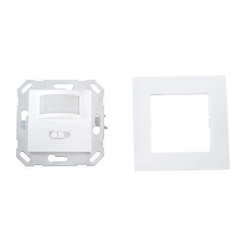 GloboStar® 75705 Χωνευτός Διακόπτης με PIR Ανιχνευτή-Αισθητήρα Κίνησης 160° 3m και Αισθητήρα Ημέρας-Νύχτας - Motion Sensor AC 230V Max 300W/1200W