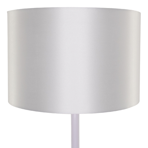 GloboStar® ASHLEY 00823 Μοντέρνο Επιδαπέδιο Φωτιστικό Μονόφωτο 1 x E27 IP20 Λευκό Μέταλλο με Λευκό Ύφασμα - Μ35 x Π35 x Υ145cm