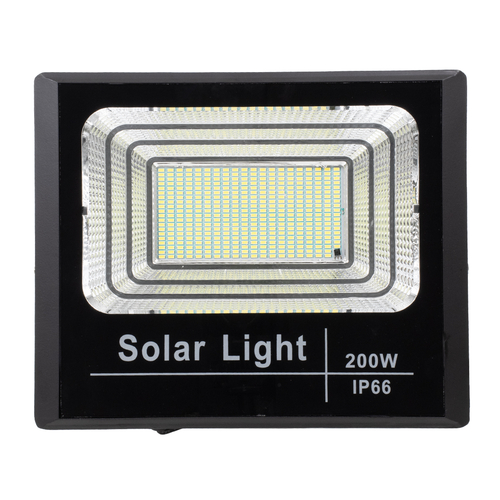 GloboStar® HERMES 71558 Αυτόνομος Ηλιακός Προβολέας LED SMD 200W 16000lm με Ενσωματωμένη Μπαταρία 20000mAh - Φωτοβολταϊκό Πάνελ με Αισθητήρα Ημέρας-Νύχτας και Ασύρματο Χειριστήριο RF 2.4Ghz Αδιάβροχος IP66 Ψυχρό Λευκό 6000K - 3 Χρόνια Εγγύηση
