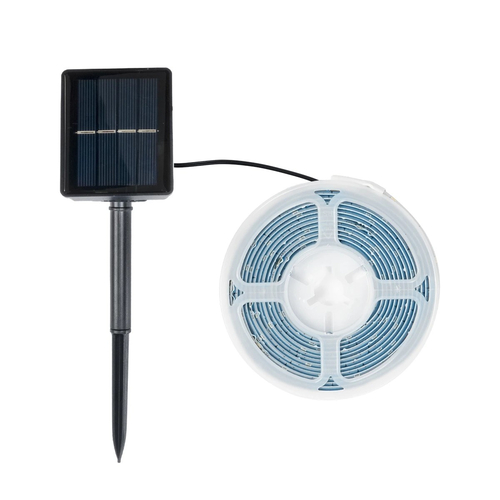 GloboStar® 70420 Αυτόνομο Ηλιακό Φωτοβολταϊκό Σετ με 3 Μέτρα Ταινία LED Θερμό Λευκό 3000k