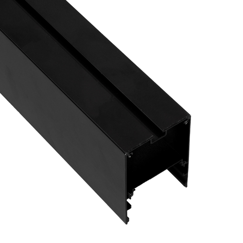 GloboStar® SURFACEPENDANT-PROFILE 70828-3M Προφίλ Αλουμινίου - Βάση & Ψύκτρα Ταινίας LED με Λευκό Γαλακτερό Κάλυμμα - Επιφανειακή & Κρεμαστή Χρήση - Πατητό Κάλυμμα - Μαύρο - 3 Μέτρα - Μ300 x Π5 x Υ7cm