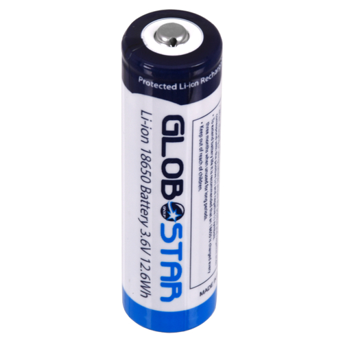 GloboStar® 79093 Επαναφορτιζόμενη Μπαταρία Λιθίου 18650 3600mAh Li-ion 3.6V 12.6Wh με Overcharge / Discharge Προστασία