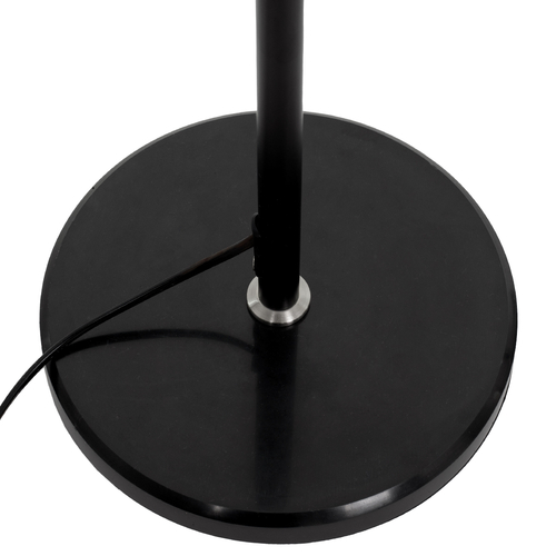 GloboStar® VERSA 00830 Μοντέρνο Επιδαπέδιο Φωτιστικό Μονόφωτο 1 x E27 IP20 Μαύρο & Ασημί Μέταλλο με Μαύρο Μάρμαρο - Μ14.5 x Π14.5 x Υ155cm