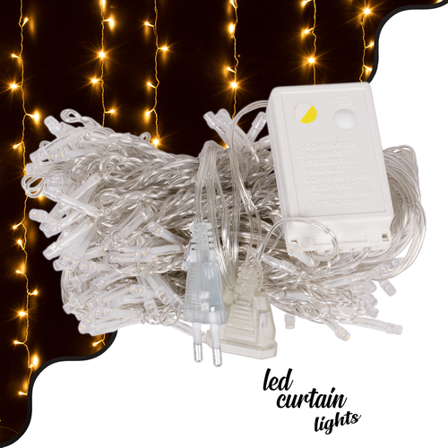 85800 Διακοσμητική Κουρτίνα 3 x 2 Μέτρα με Controller 8 Προγραμμάτων Φωτισμού - Επεκτεινόμενη 240 LED 6W AC 230V με Διάφανο Καλώδιο & Πρίζα Schuko IP20 Θερμό Λευκό 3000K Μ3 x Υ2m 85800 Διακοσμητική Κουρτίνα 3 x 2 Μέτρα με Controller 8 Προγραμμάτων Φωτισμού - Επεκτεινόμενη 240 LED 6W AC 230V με Διάφανο Καλώδιο & Πρίζα Schuko IP20 Θερμό Λευκό 3000K Μ3 x Υ2m
