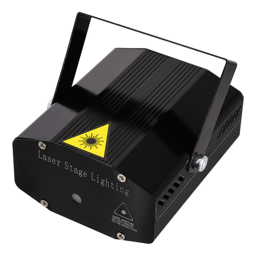 GloboStar® 85819 Διακοσμητικό Φωτιστικό Ειδικών Εφέ CIRCLES DOT 3D LASER 30W AC 230V - με Διακόπτη On/Off - Sound Activated - Πρίζα Schuko IP20 Κόκκινο & Πράσινο