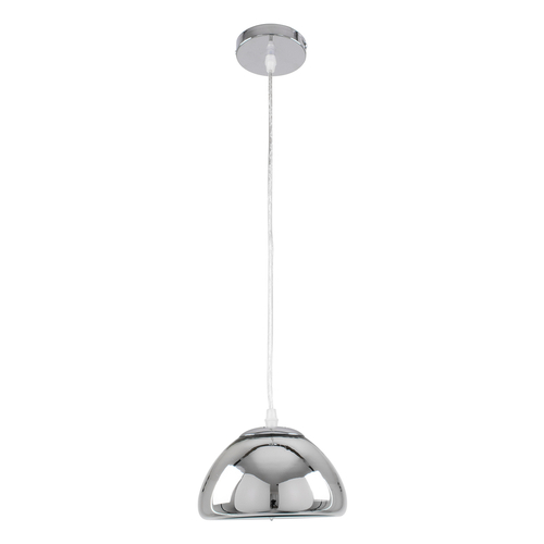 GloboStar® CRISTIN 00756 Μοντέρνο Κρεμαστό Φωτιστικό Ανάρτηση Μονόφωτο 1 x G4 Ασημί Γυαλί - Μ18 x Π18 x Υ13cm