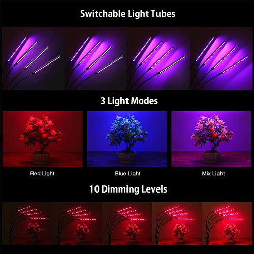 GloboStar® 85956 Grow Light Full Spectrum LED Φωτιστικό Ανάπτυξης Φυτών Γλάστρας με 4 Κινούμενες Κεφαλές & Τρίποδο 150cm SMD 2835 20W 180° AC230V IP20 με Dimmer & Timer Εσωτερικού Χώρου για Κάλυψη Επιφάνειας 1m x 1m Πλήρους Φάσματος Φωτισμού GloboStar® 85956 Grow Light Full Spectrum LED Φωτιστικό Ανάπτυξης Φυτών Γλάστρας με 4 Κινούμενες Κεφαλές & Τρίποδο 150cm SMD 2835 20W 180° AC230V IP20 με Dimmer & Timer Εσωτερικού Χώρου για Κάλυψη Επιφάνειας 1m x 1m Πλήρους Φάσματος Φωτισμού