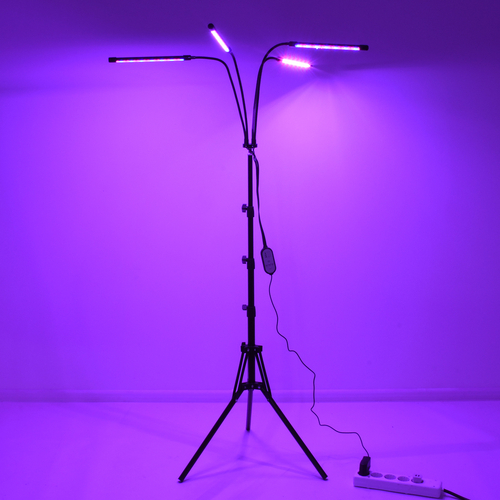 GloboStar® 85956 Grow Light Full Spectrum LED Φωτιστικό Ανάπτυξης Φυτών Γλάστρας με 4 Κινούμενες Κεφαλές & Τρίποδο 150cm SMD 2835 20W 180° AC230V IP20 με Dimmer & Timer Εσωτερικού Χώρου για Κάλυψη Επιφάνειας 1m x 1m Πλήρους Φάσματος Φωτισμού GloboStar® 85956 Grow Light Full Spectrum LED Φωτιστικό Ανάπτυξης Φυτών Γλάστρας με 4 Κινούμενες Κεφαλές & Τρίποδο 150cm SMD 2835 20W 180° AC230V IP20 με Dimmer & Timer Εσωτερικού Χώρου για Κάλυψη Επιφάνειας 1m x 1m Πλήρους Φάσματος Φωτισμού