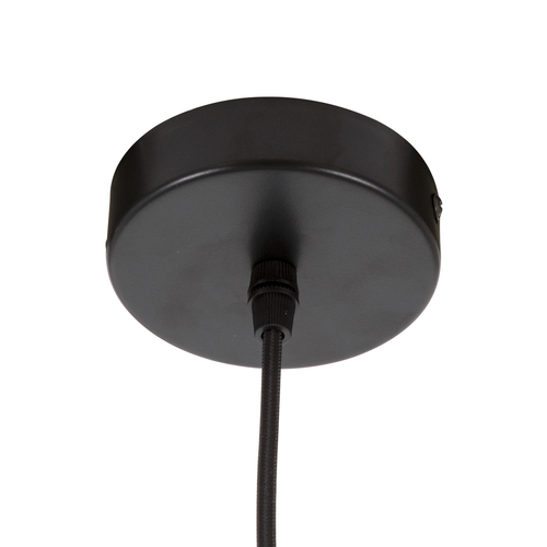 GloboStar® NEVIS 00681 Μοντέρνο Κρεμαστό Φωτιστικό Πλέγμα Μονόφωτο 1 x E27 IP20 Μαύρο Μέταλλο - Μ49 x Π49 x Υ34.5cm