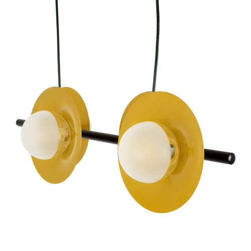 GloboStar® JOLIET 00782 Μοντέρνο Κρεμαστό Φωτιστικό Ανάρτηση Πολύφωτο 4 x G9 Μαύρο & Χρυσό Μέταλλο - Μ65 x Π28 x Υ20cm