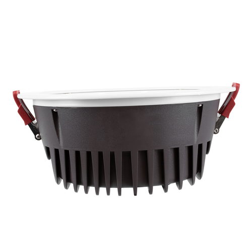 GloboStar® 60196 Χωνευτό LED Panel Downlight Φ22cm 42W 4830lm 60° AC 220-240V IP20 Φ22 x Υ9.5cm Θερμό Λευκό 2700K - OSRAM LED CHIP TECHNOLOGY - 5 Years Warranty