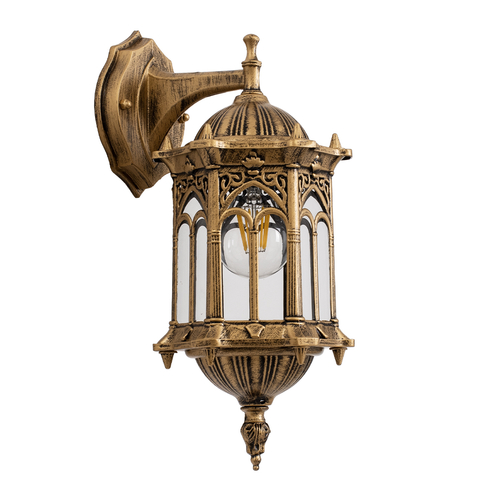 GloboStar® DARCY 00658 Vintage Επιτοίχιο Φωτιστικό Απλίκα Μονόφωτο 1 x E27 IP20 Μπρούτζινο Μέταλλο με Διάφανο Γυαλί - Φ15.5 x Y34.5cm GloboStar® DARCY 00658 Vintage Επιτοίχιο Φωτιστικό Απλίκα Μονόφωτο 1 x E27 IP20 Μπρούτζινο Μέταλλο με Διάφανο Γυαλί - Φ15.5 x Y34.5cm