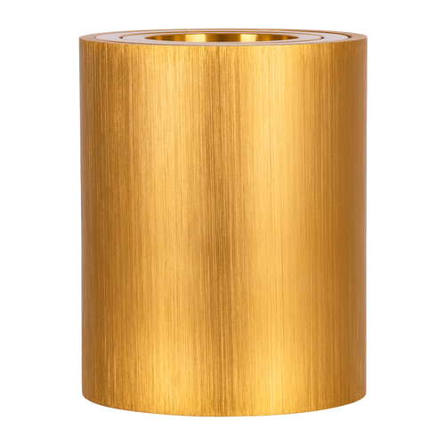 GloboStar® AKIRA 60620 Επιφανειακό Κινούμενο Στρόγγυλο Φωτιστικό Σποτ Αλουμινίου με Ντουί GU10 AC 220-240V IP44 Φ8 x Υ10cm - Χρυσό Βούρτσας