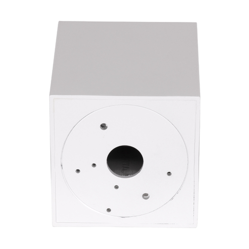 GloboStar® AKIRA 60622 Επιφανειακό Κινούμενο Τετράγωνο Φωτιστικό Σποτ Αλουμινίου με Ντουί GU10 AC 220-240V IP44 Μ8 x Π8 x Υ10cm - Λευκό