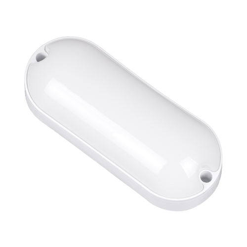 GloboStar® HOMIE 61000 LED Πλαφονιέρα Οροφής - Τοίχου Οβάλ 11W 960lm 150° AC 220-240V Αδιάβροχο IP65 Μ17 x Π7 x Υ4.5cm Ψυχρό Λευκό 6000K - 3 Years Warranty