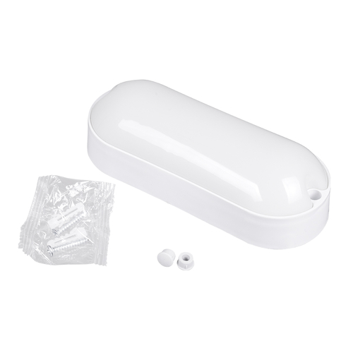 GloboStar® HOMIE 61001 LED Πλαφονιέρα Οροφής - Τοίχου Οβάλ 11W 939lm 150° AC 220-240V Αδιάβροχο IP65 Μ17 x Π7 x Υ4.5cm Φυσικό Λευκό 4500K - 3 Years Warranty