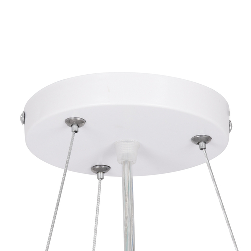 GloboStar® CASPER 61018 Κρεμαστή Πλαφονιέρα Οροφής LED CCT 76W 8372lm 120° AC 220-240V - Εναλλαγή Φωτισμού μέσω Τηλεχειριστηρίου All In One Ψυχρό Λευκό 6000k+Φυσικό Λευκό 4500k+Θερμό Λευκό 2700k Dimmable Φ45cm - Λευκό - 3 Years Warranty