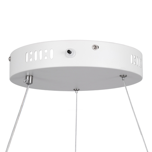 GloboStar® NEMESIS 61159 Κρεμαστό Φωτιστικό Δαχτυλίδι-Κύκλος LED CCT 45W 5230lm 360° AC 220-240V - Εναλλαγή Φωτισμού μέσω Τηλεχειριστηρίου All In One Ψυχρό 6000k+Φυσικό 4500k+Θερμό 2700k Dimmable Φ60cm - Λευκό - 3 Years Warranty