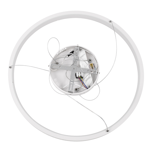 GloboStar® NEMESIS 61159 Κρεμαστό Φωτιστικό Δαχτυλίδι-Κύκλος LED CCT 45W 5230lm 360° AC 220-240V - Εναλλαγή Φωτισμού μέσω Τηλεχειριστηρίου All In One Ψυχρό 6000k+Φυσικό 4500k+Θερμό 2700k Dimmable Φ60cm - Λευκό - 3 Years Warranty