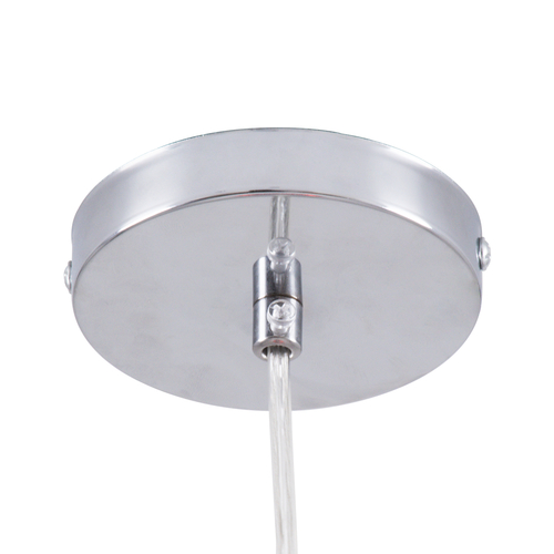 GloboStar® DIXAR 00763 Μοντέρνο Κρεμαστό Φωτιστικό Ανάρτηση Μονόφωτο 1 x E27 IP20 Κόκκινο Γυαλί με Ασημί Μέταλλο - Μ36 x Π36 x Υ45cm