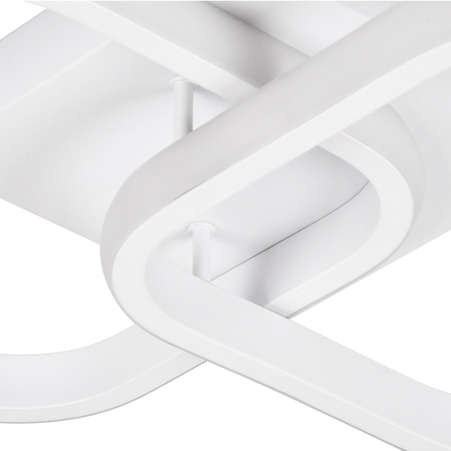 GloboStar® NORA 61062 Φωτιστικό Οροφής Design LED CCT 22W 2640lm 300° AC 220-240V - Εναλλαγή Φωτισμού μέσω Διακόπτη On/Off All In One Ψυχρό 6000k+Φυσικό 4500k+Θερμό 2700k Μ40 x Π24 x Υ7cm - Λευκό