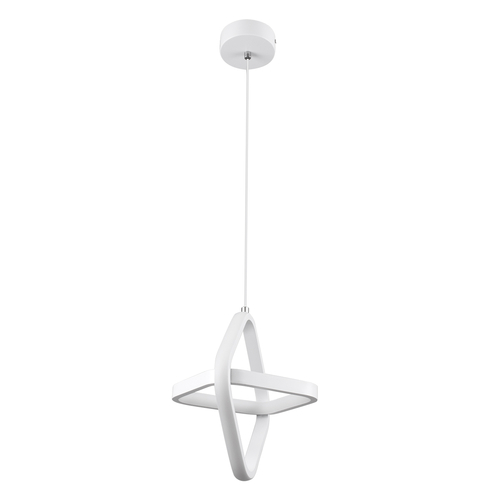 GloboStar® ROSE 61065 Κρεμαστό Φωτιστικό Οροφής Design LED CCT 22W 2640lm 300° AC 220-240V - Εναλλαγή Φωτισμού μέσω Διακόπτη On/Off All In One Ψυχρό 6000k+Φυσικό 4500k+Θερμό 2700k Μ24 x Π22 x Υ24cm - Λευκό