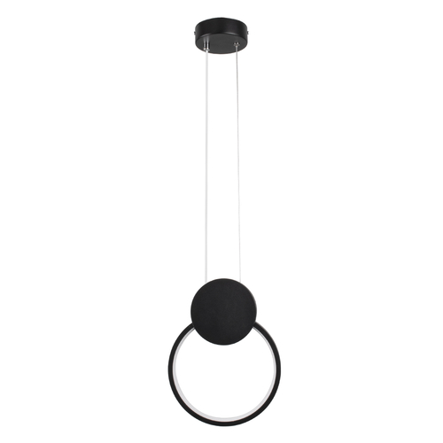 GloboStar® CYCLOS 61073 Κρεμαστό Φωτιστικό Οροφής Design LED CCT 9W 1080lm 300° AC 220-240V - Εναλλαγή Φωτισμού μέσω Διακόπτη On/Off All In One Ψυχρό 6000k+Φυσικό 4500k+Θερμό 2700k Μ21 x Π2.3 x Υ26.5cm - Μαύρο