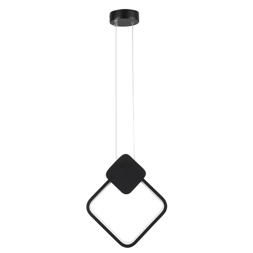 GloboStar® MARY 61082 Κρεμαστό Φωτιστικό Οροφής Design LED CCT 12W 1440lm 300° AC 220-240V - Εναλλαγή Φωτισμού μέσω Διακόπτη On/Off All In One Ψυχρό 6000k+Φυσικό 4500k+Θερμό 2700k Μ20 x Π2.3 x Υ28.5cm - Μαύρο