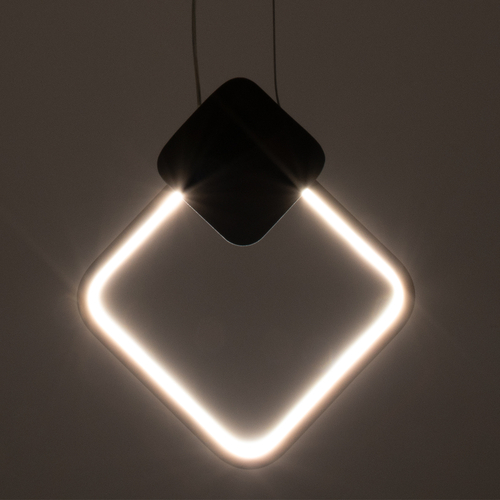 GloboStar® MARY 61082 Κρεμαστό Φωτιστικό Οροφής Design LED CCT 12W 1440lm 300° AC 220-240V - Εναλλαγή Φωτισμού μέσω Διακόπτη On/Off All In One Ψυχρό 6000k+Φυσικό 4500k+Θερμό 2700k Μ20 x Π2.3 x Υ28.5cm - Μαύρο