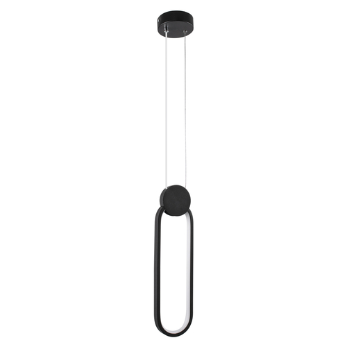 GloboStar® ILDI 61088 Κρεμαστό Φωτιστικό Οροφής Design LED CCT 12W 1440lm 300° AC 220-240V - Εναλλαγή Φωτισμού μέσω Διακόπτη On/Off All In One Ψυχρό 6000k+Φυσικό 4500k+Θερμό 2700k Μ10 x Π2.3 x Υ38cm - Μαύρο