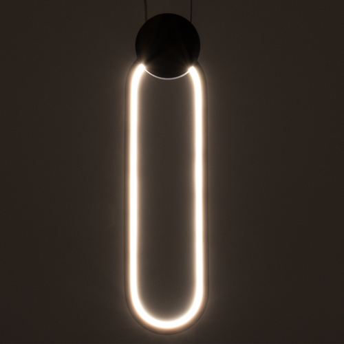 GloboStar® ILDI 61088 Κρεμαστό Φωτιστικό Οροφής Design LED CCT 12W 1440lm 300° AC 220-240V - Εναλλαγή Φωτισμού μέσω Διακόπτη On/Off All In One Ψυχρό 6000k+Φυσικό 4500k+Θερμό 2700k Μ10 x Π2.3 x Υ38cm - Μαύρο